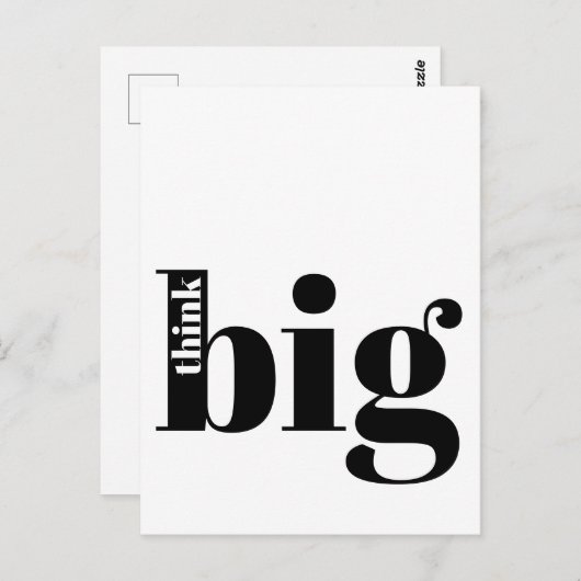 大考えきい!おもしろい引用文-モダンはっきりしたタイポグラフィ ポストカード (正面/裏面)