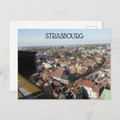 大聖堂からのストラスブール·フランスの眺め ポストカード (正面/裏面)