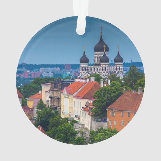 大聖堂と街並み |エストニア オーナメント (裏面)