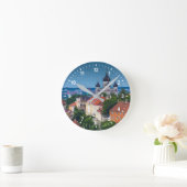 大聖堂と都市の景観|エストニア ラウンド壁時計 (ホーム)
