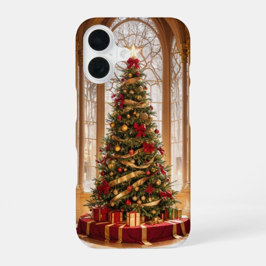 大聖堂のクリスマスツリー iPhone 16ケース (裏面)