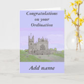 大聖堂の入植おめでとう カード (黄色い花)