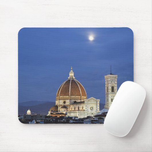 大聖堂の月の出とフローレンス大聖堂 マウスパッド (マウス)