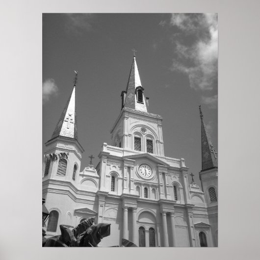 大聖堂の白黒 ポスター (正面)