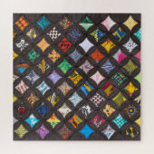 大聖堂の窓のキルト ジグソーパズル (横)