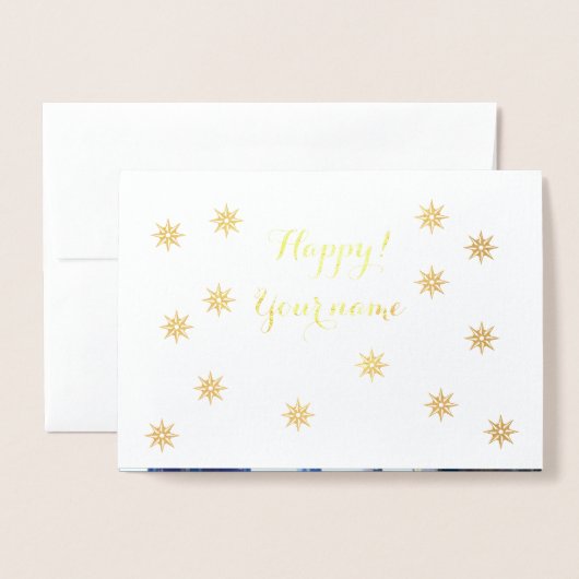 大聖堂の美しいシャンデリア 箔カード (封筒付き正面)