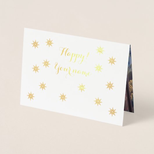 大聖堂の美しいシャンデリア 箔カード (正面)