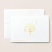 大聖堂の美しいシャンデリア 箔カード (裏面封筒付き)