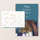 大聖堂の美しいシャンデリア 箔カード (ディスプレー)