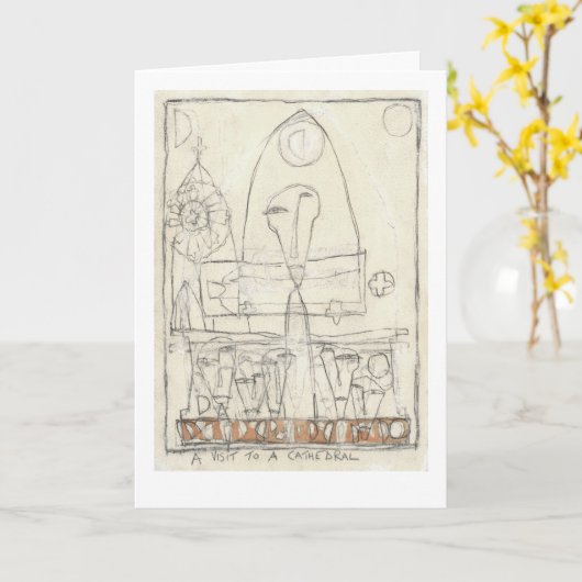 大聖堂への訪問 カード (黄色い花)