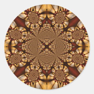 大聖堂ステンドグラス窓ホワイトキャンドル ラウンドシール