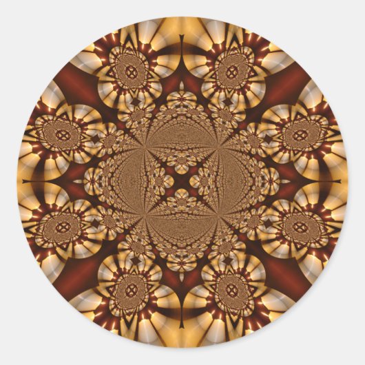 大聖堂ステンドグラス窓ホワイトキャンドル ラウンドシール (正面)