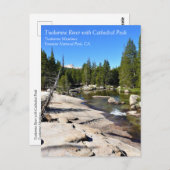 大聖堂ピーク付きトゥールムン川、ヨセミテ、CA P ポストカード (正面/裏面)