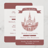 大聖堂 Save the Date 招待状 (正面/裏面)