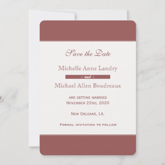 大聖堂 Save the Date 招待状 (裏面)