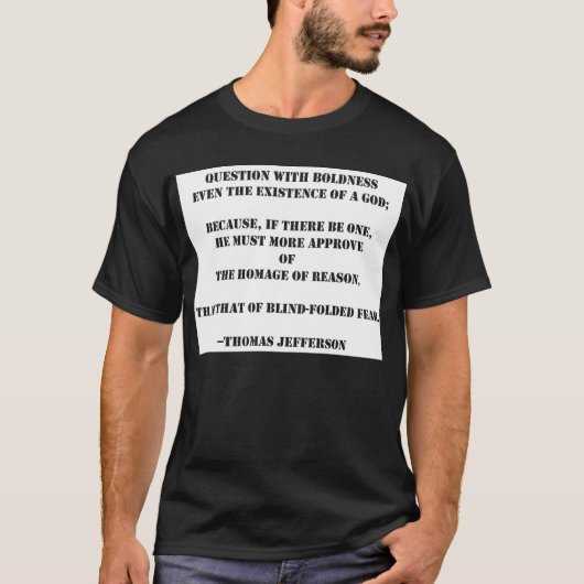 大胆さの神TJとの質問 Tシャツ (正面)