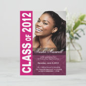 大胆でおしゃれな2012年卒業写真のお知らせ 案内状 (スタンド正面)