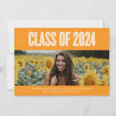 大胆でシックな2024年卒業招待状 招待状 (正面)