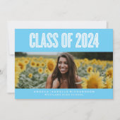 大胆でシックな2024年卒業招待状 招待状 (正面)