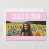 大胆でシックな2024年卒業招待状 招待状 (正面)