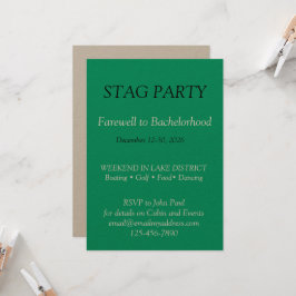 大胆でスタイリッシュな独身パーティー 招待状