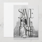 大胆でモダンなセリフのSave the Date写真 招待状 (正面/裏面)