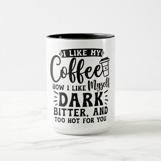 大胆で情熱的なコーヒー愛好家のためのマグ マグカップ (中央)