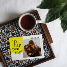 大胆で楽しいセーブ・ザ・デートの写真カード