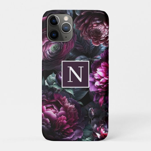 大胆で気分の上がる花 黒い魔法の花園 Case-Mate iPhoneケース (裏)