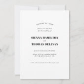 大胆で生意気なタイポグラフィーの結婚式の招待状（Save the Date） セーブザデート (裏面)