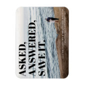 大胆で生意気なタイポグラフィーの結婚式「Save the Date」 マグネット (縦)