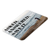 大胆で生意気なタイポグラフィーの結婚式「Save the Date」 マグネット (左側)