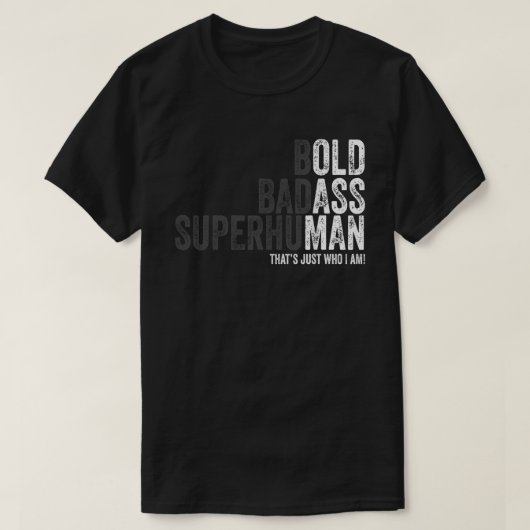 大胆で荒くれ者の超人パパ おじいちゃん 父の日 Tシャツ (デザイン正面)