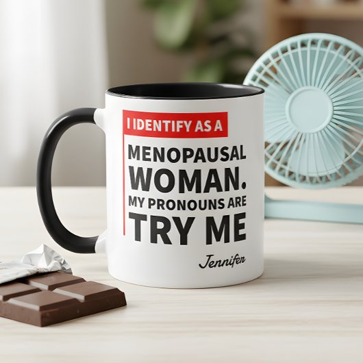 大胆で面白い更年期女性のTry Me 引用句 マグカップ