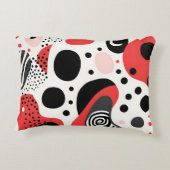 大胆なはっきりした抽象芸術アクセント枕 アクセントクッション (裏面)