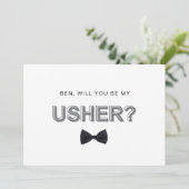 大胆なアウトラインの介添え人提案カード 招待状 (スタンド正面)