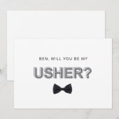 大胆なアウトラインの結婚式案内カード 招待状 (正面/裏面)