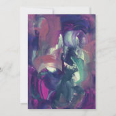 大胆なアクリル絵画 Save the Date 招待状 (裏面)