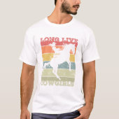 大胆なウエスタングラフィック カウガール 乗馬 ロデオ Tシャツ (正面)