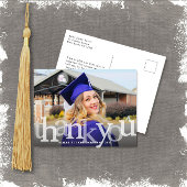 大胆なオーバーレイ卒業感謝 ポストカード