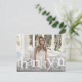 大胆なオーバーレイ 卒業クラス年 お礼 ポストカード (スタンド正面)