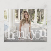 大胆なオーバーレイ 卒業年度 ありがとうございます ポストカード (正面)