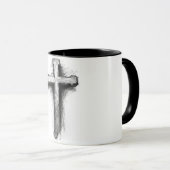 大胆なグラフィックのキリスト教の十字架コーヒーマグ マグカップ (正面右)
