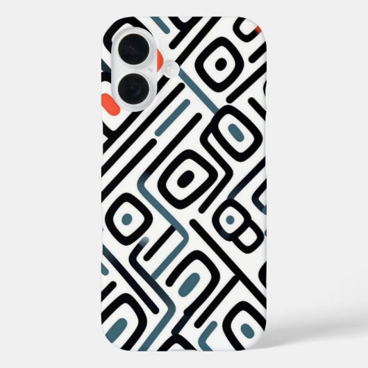 大胆なグラフィックラインアートパターンのスマホケース Case-Mate iPhoneケース (裏面)