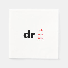 大胆なグラフィック Drink Drank Drunk 選択のカクテル スタンダードカクテルナプキン
