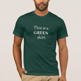 大胆なグリーンカラーのスローガンTシャツ Tシャツ