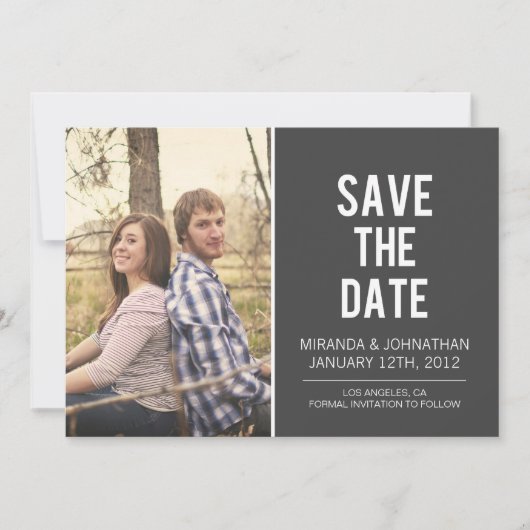 大胆なグレー写真 Save The Date 発表 セーブザデート (正面)