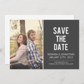 大胆なグレー写真 Save The Date 発表 セーブザデート (正面/裏面)