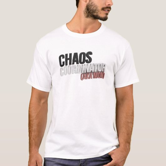 大胆なグレー CHAOS COORDINATOR MOM オリジナルデザイン Tシャツ (正面)