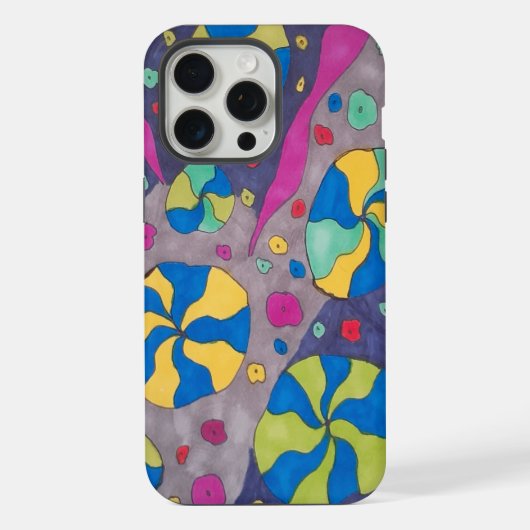 大胆なコズミックキャンディーズアート iPhoneケース (裏面)